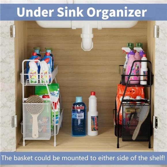 Bathroom Countertop Organizer Shelf 2 Tier Counter Spice Rack Metal Makeup Rack - Picture 5 of 7